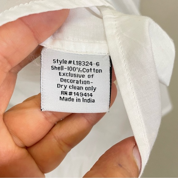 Johnny Was‎ JADE Kivi Blouse White Cotton Embroidered Long Sleeve Small NWT - Picture 11 of 14